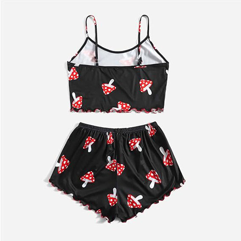 Sleeveless Vest Camisole Top Shorts Pajamas Homewear