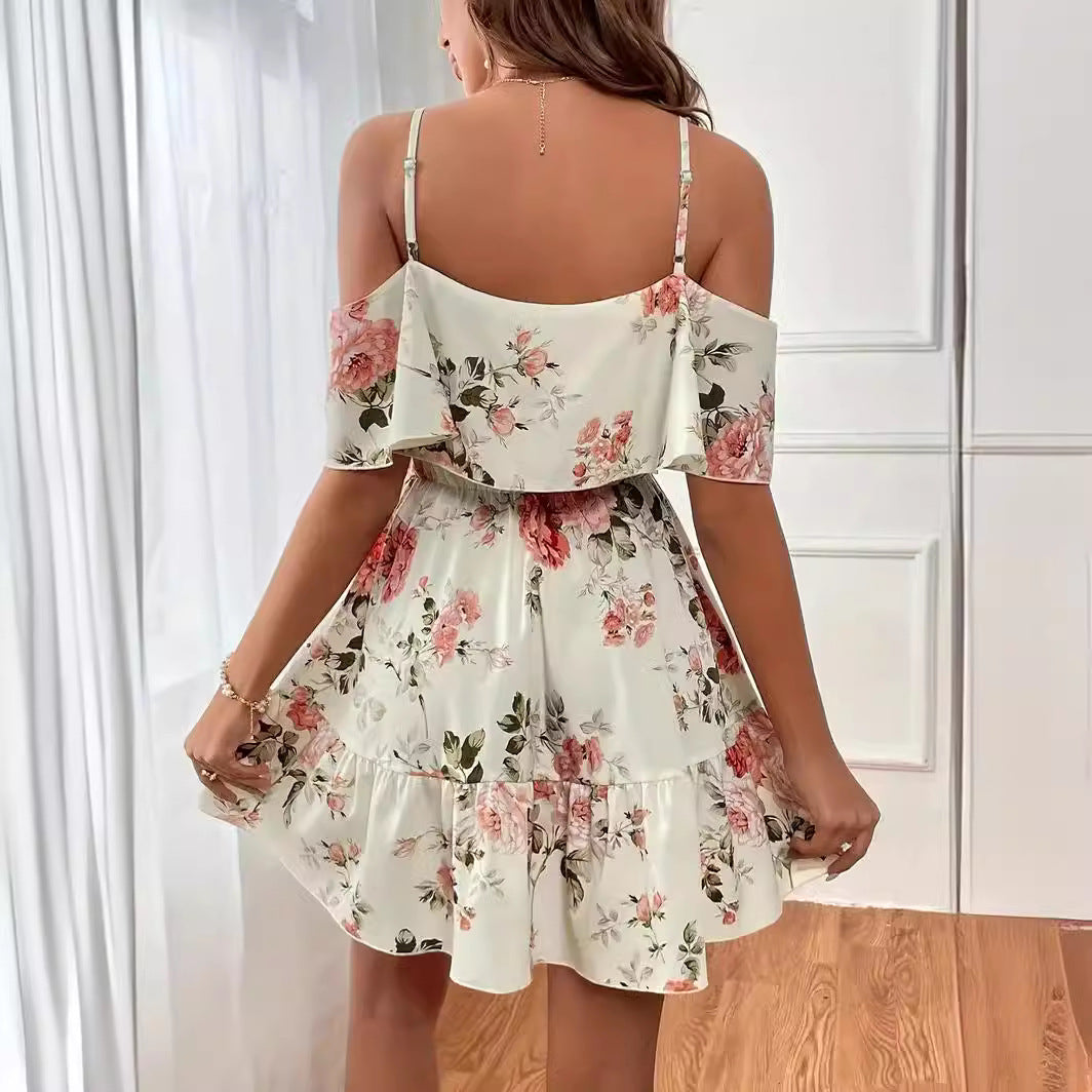 Off-Shoulder Waist Dress