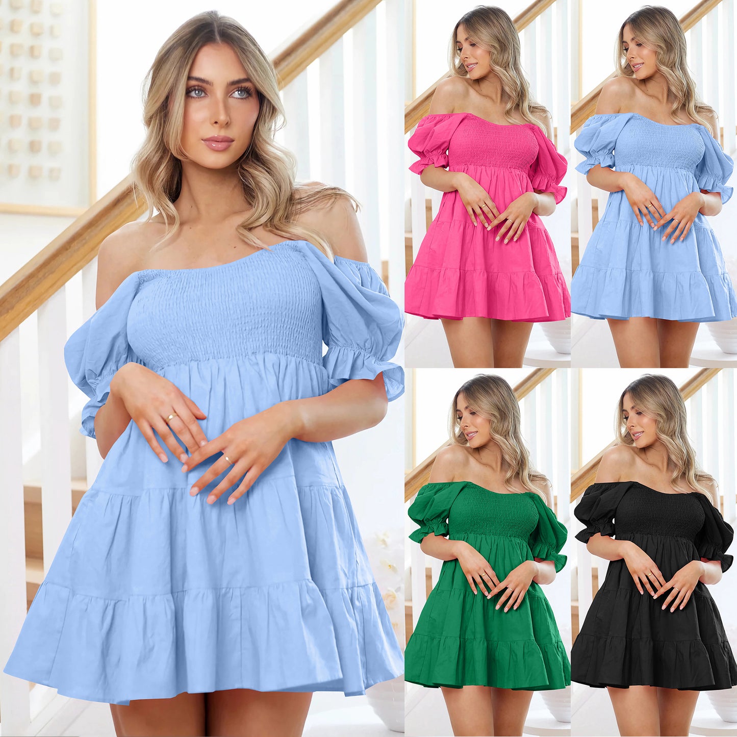 Sexy Ruffled Tiered Dress Slim-fit Temperament