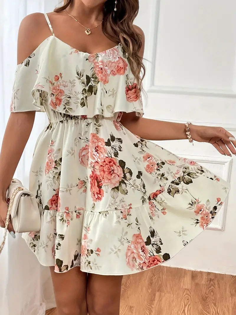 Off-Shoulder Waist Dress