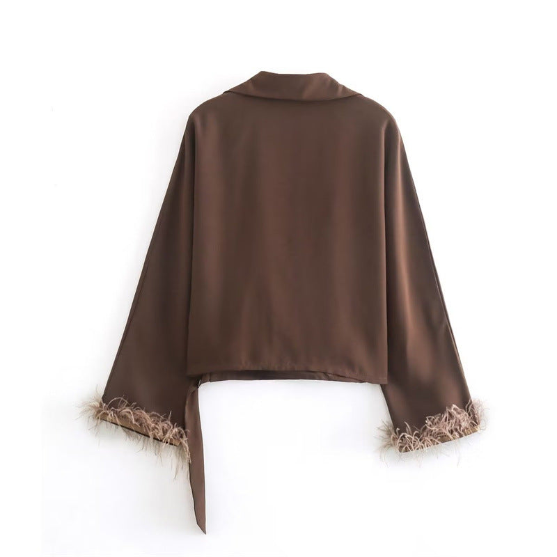 Short Silk Satin Shirt For Women