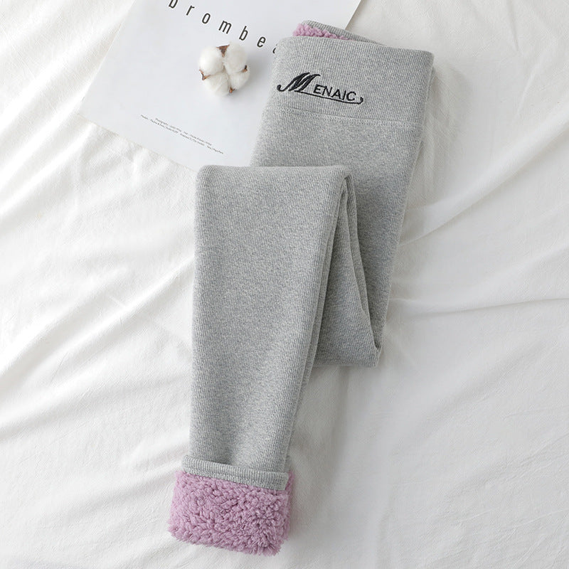 High Waist Slim Warm Cotton Pants