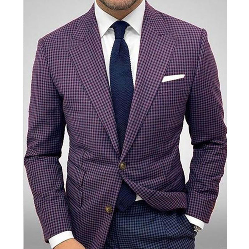 Casual Slim Fit Men's Striped Blazer