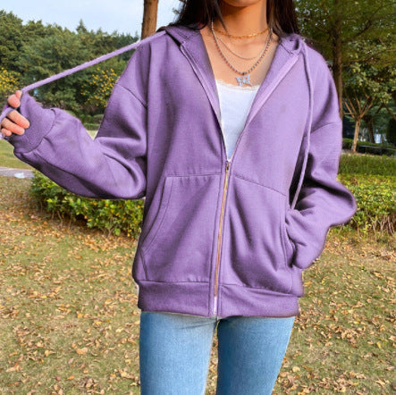 Women Zip Up Sweatshirt Hooded