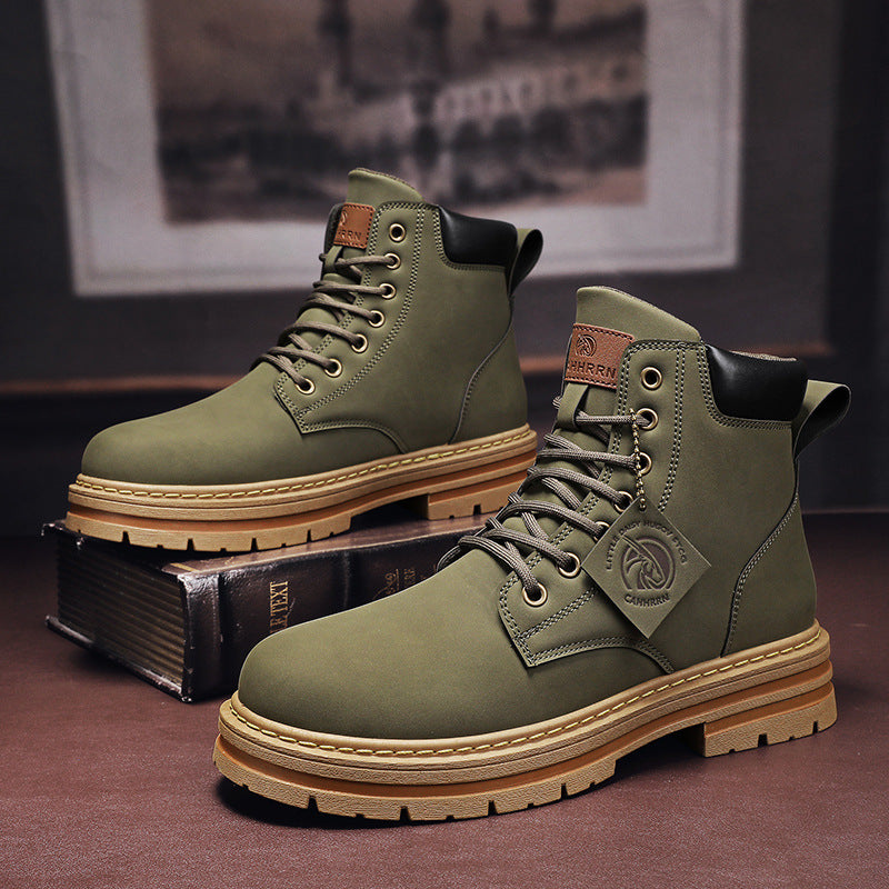 Plus Size Vintage Leather Worker Boot