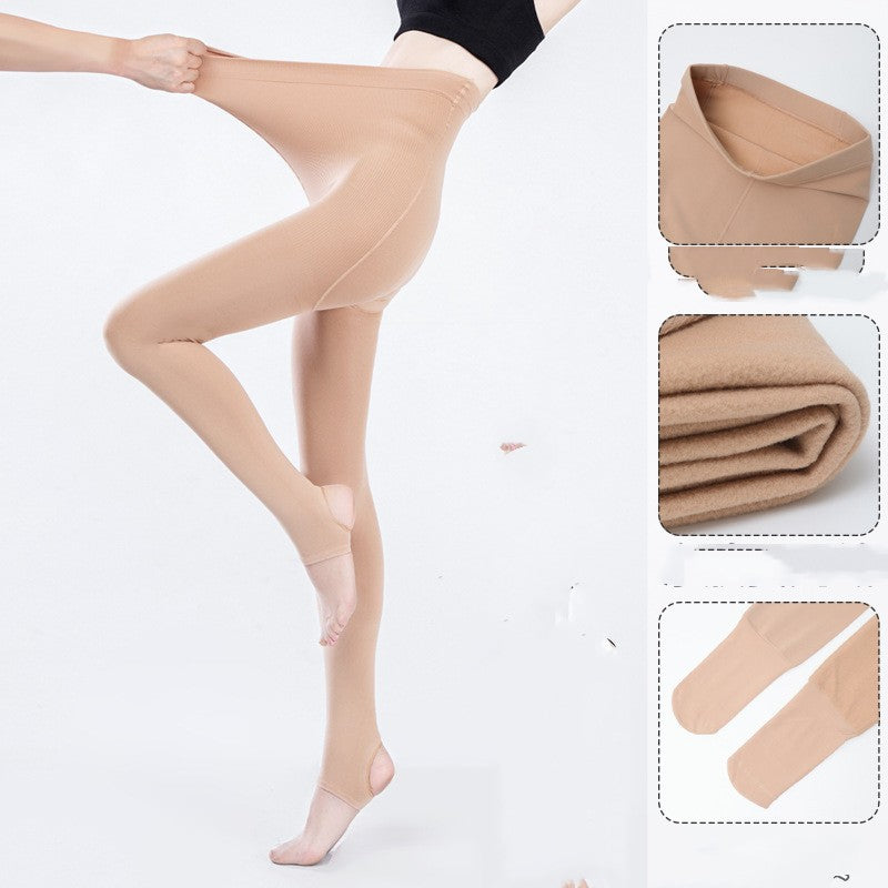 Extra Large Plus Velvet Skin Color Leggings