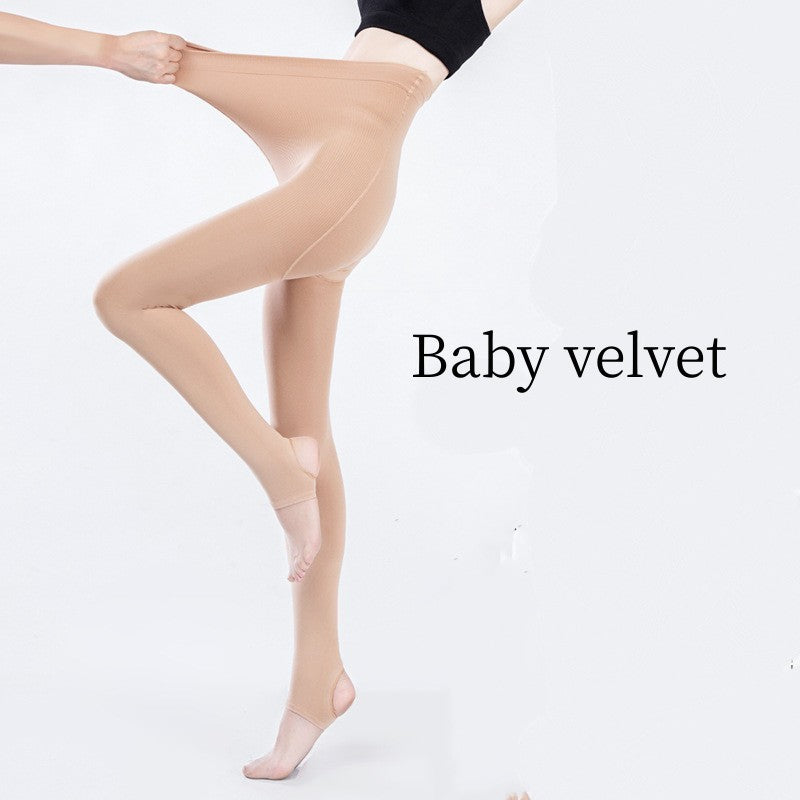 Extra Large Plus Velvet Skin Color Leggings