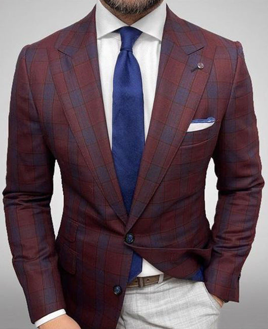 Casual Slim Fit Men's Striped Blazer