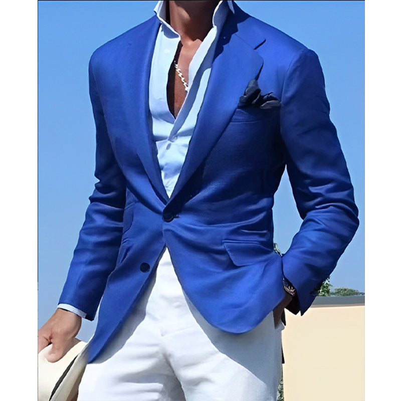 Casual Slim Fit Men's Striped Blazer
