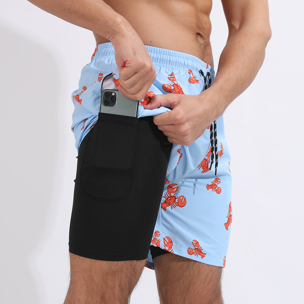 Double Layer Casual Sport And Beach Shorts