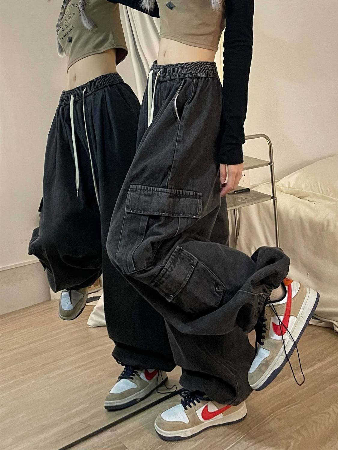 Tooling Loose Wide Leg Pants