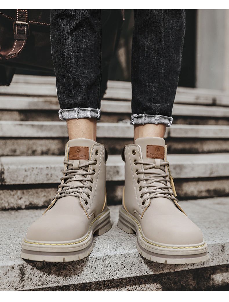 Plus Size Vintage Leather Worker Boot
