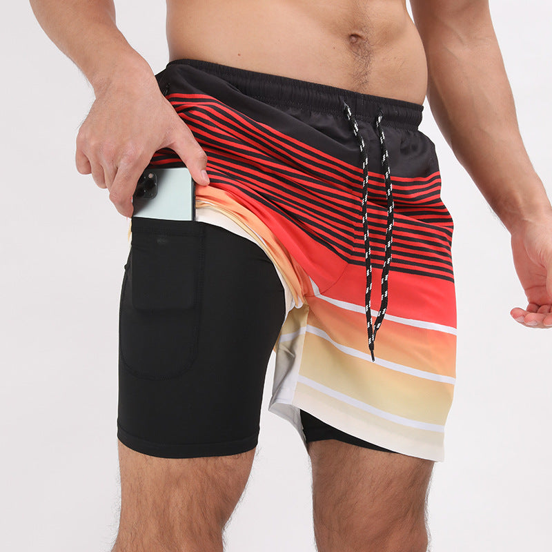 Double Layer Casual Sport And Beach Shorts