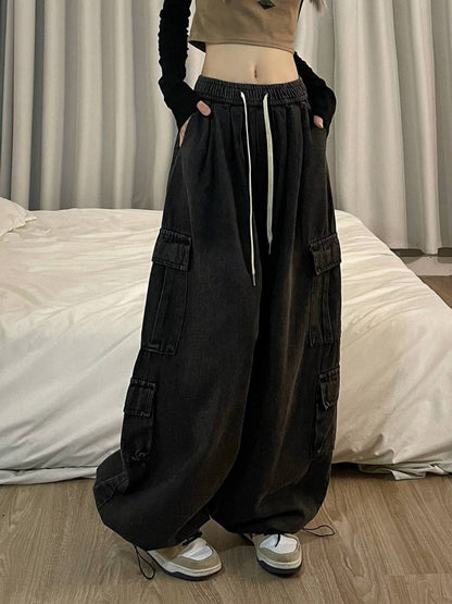 Tooling Loose Wide Leg Pants