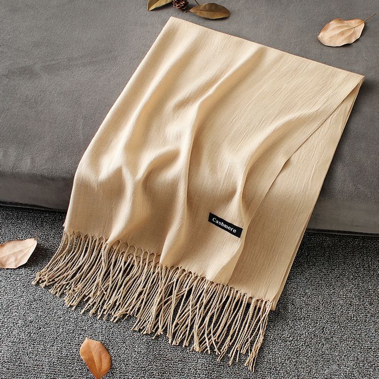 Fashion Simple Solid Color Tassel Scarf