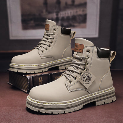 Plus Size Vintage Leather Worker Boot