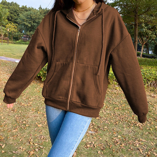 Women Zip Up Sweatshirt Hooded