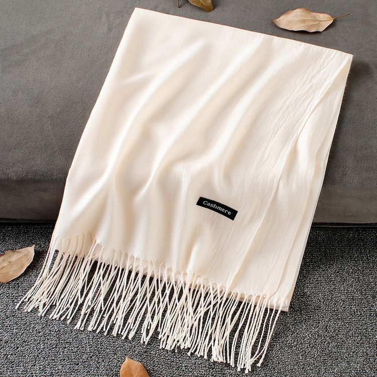 Fashion Simple Solid Color Tassel Scarf
