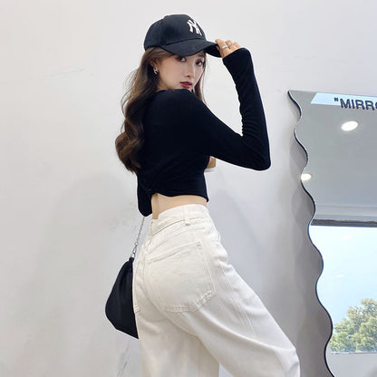 Loose Casual  White Jeans  Pants
