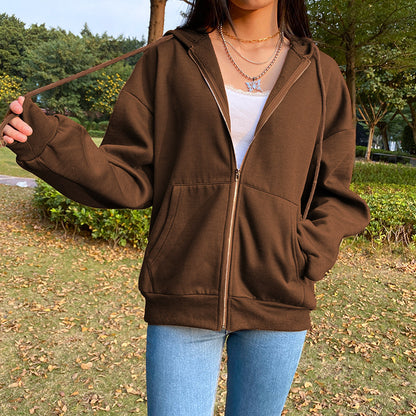 Women Zip Up Sweatshirt Hooded