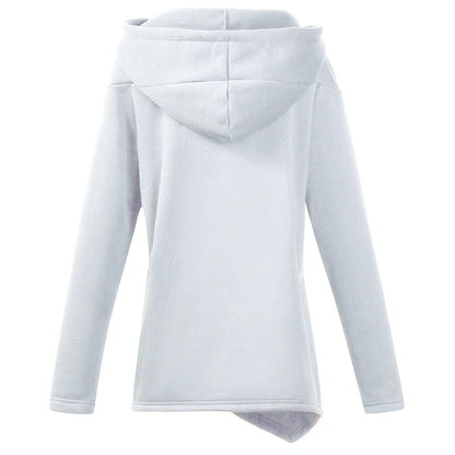 Diagonal zip sweatshirt