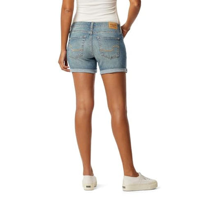 Signature by Levi Strauss & Co. Gold Women's Mid-Rise Slim Shorts (Available in Plus Size) Shorts, -Blue Ice, 16