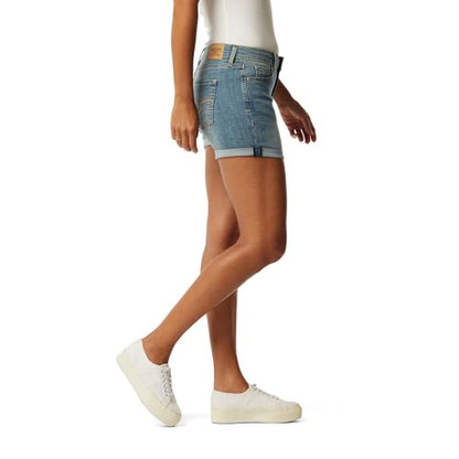 Signature by Levi Strauss & Co. Gold Women's Mid-Rise Slim Shorts (Available in Plus Size) Shorts, -Blue Ice, 16