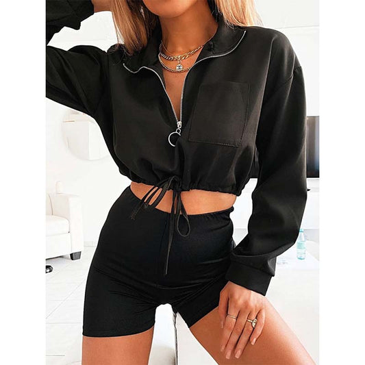 Women Short Streetwear Sexy Hoodie