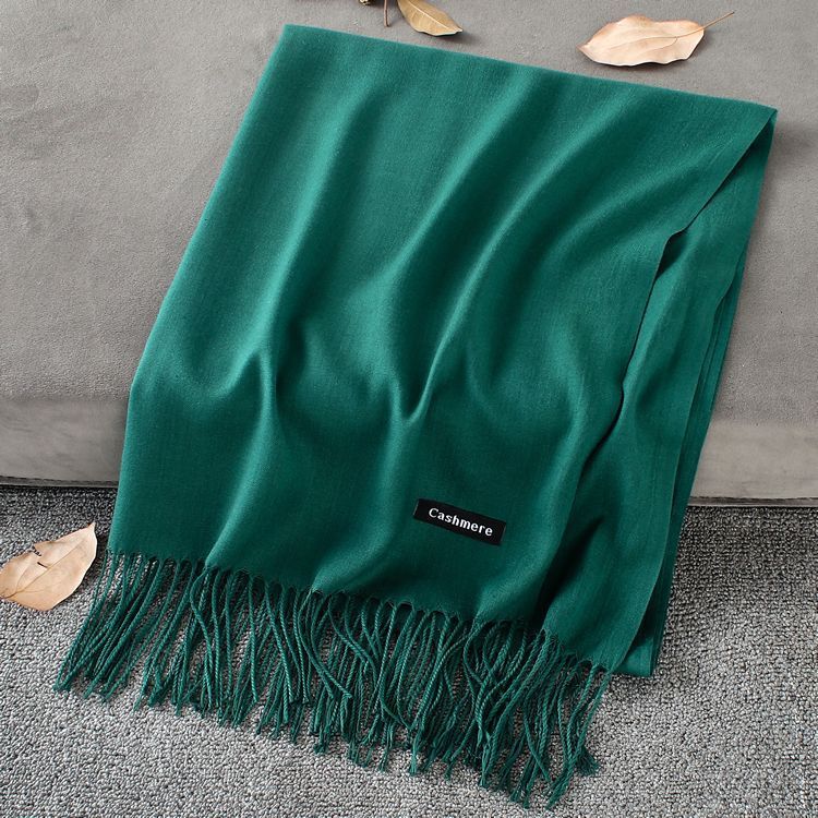 Fashion Simple Solid Color Tassel Scarf