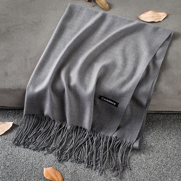 Fashion Simple Solid Color Tassel Scarf