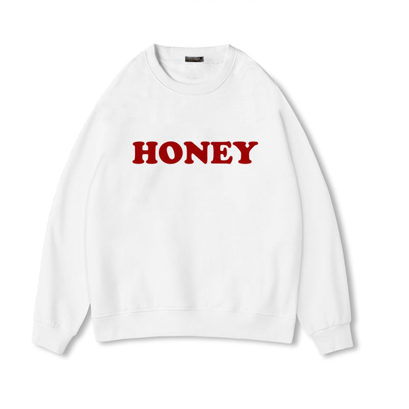 Winter Honey Print Hoodies For  Women