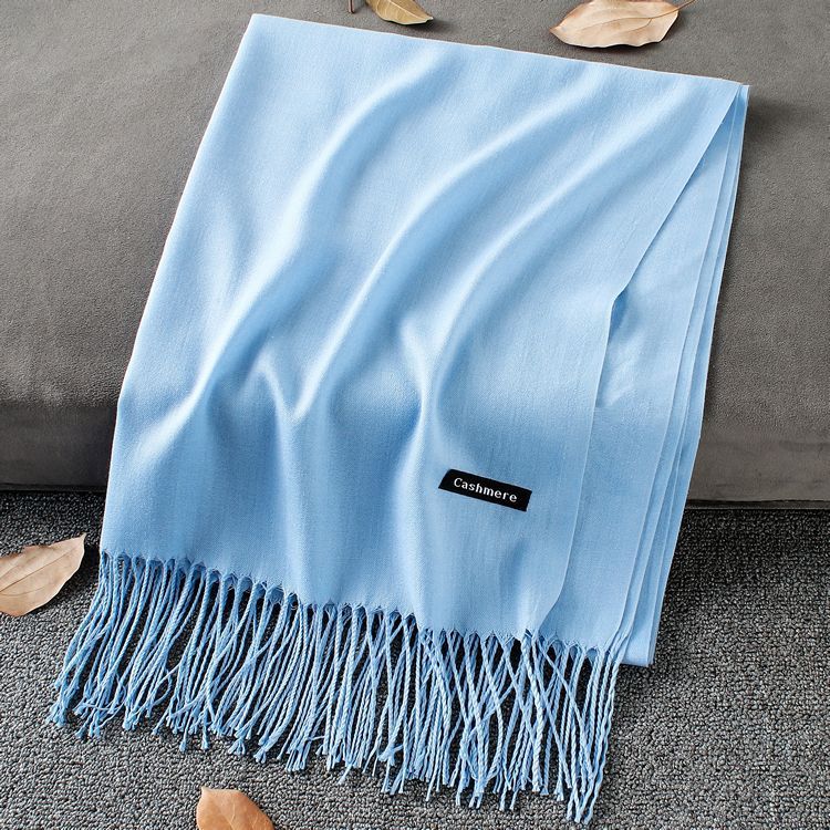 Fashion Simple Solid Color Tassel Scarf
