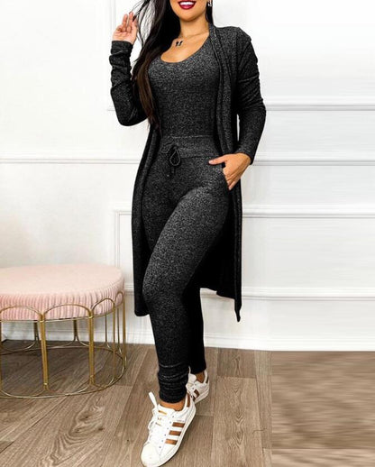 Suit High Waist Slip-on Casual Pants