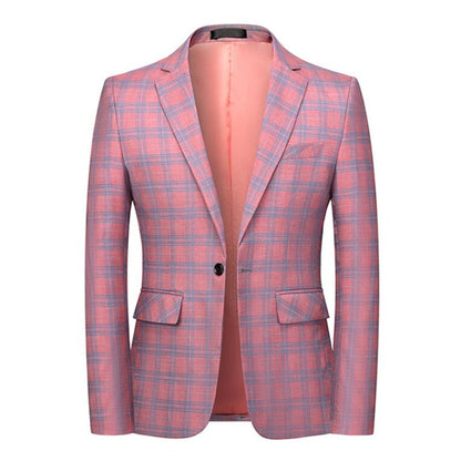 Men's Slim Fit  Small Check Blazer