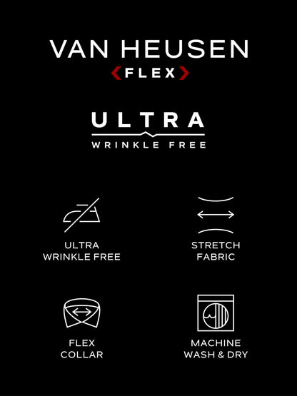 Van Heusen Men's Dress Shirt Slim Fit Ultra Wrinkle Free Flex Collar Stretch, Concord, 15"-15.5" Neck 32"-33" Sleeve