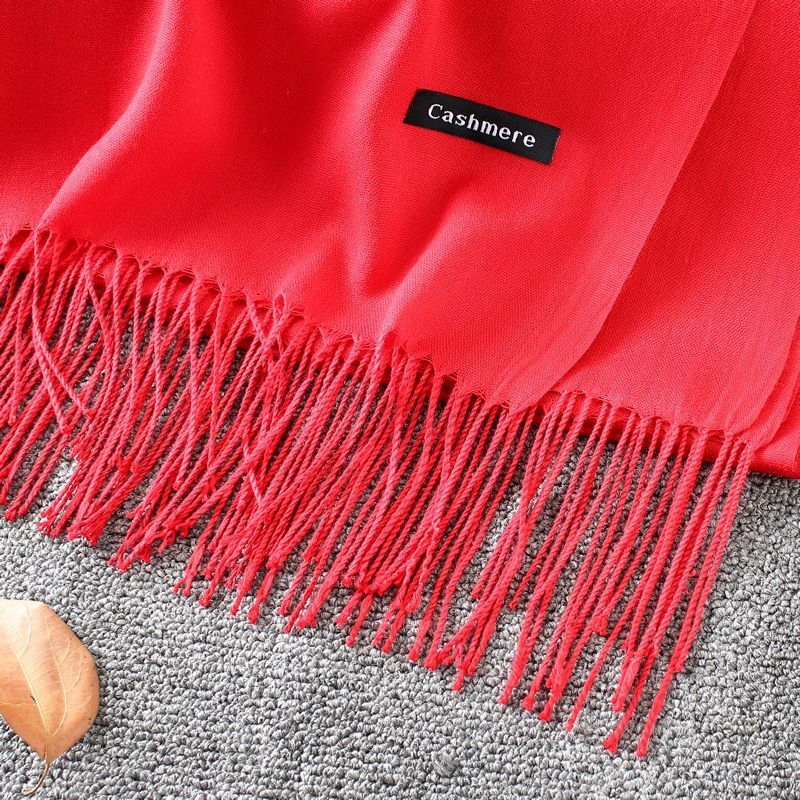 Fashion Simple Solid Color Tassel Scarf