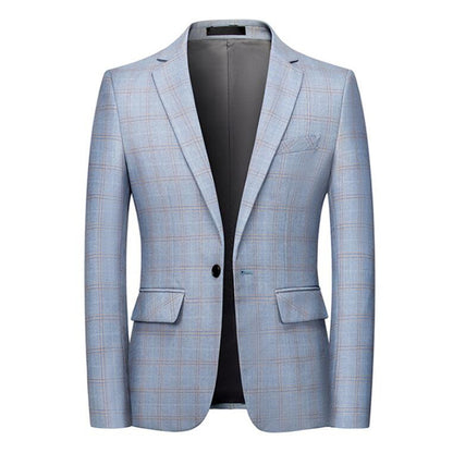 Men's Slim Fit  Small Check Blazer