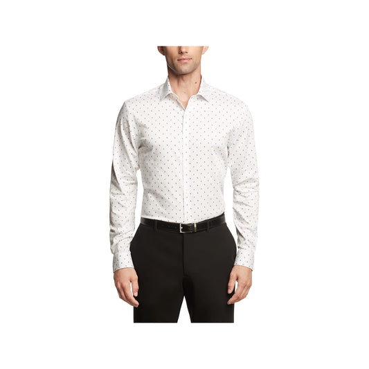 Van Heusen Men's Dress Shirt Slim Fit Ultra Wrinkle Free Flex Collar Stretch, Concord, 15"-15.5" Neck 32"-33" Sleeve