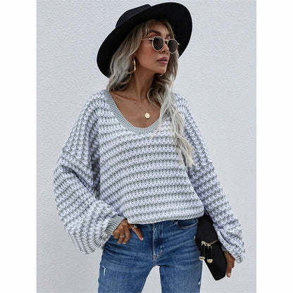 Striped Sweater V-Neck Sweater