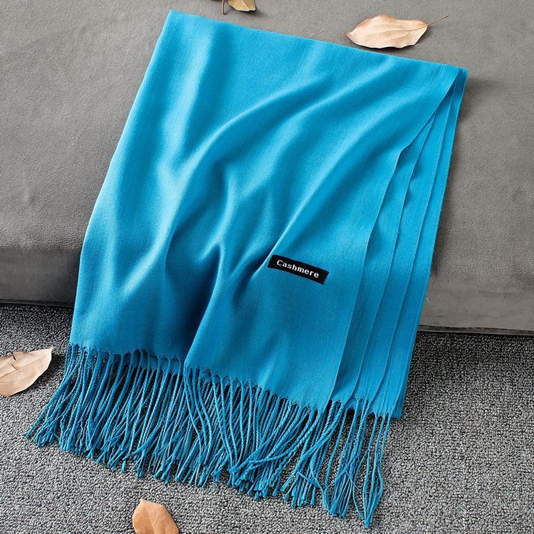 Fashion Simple Solid Color Tassel Scarf