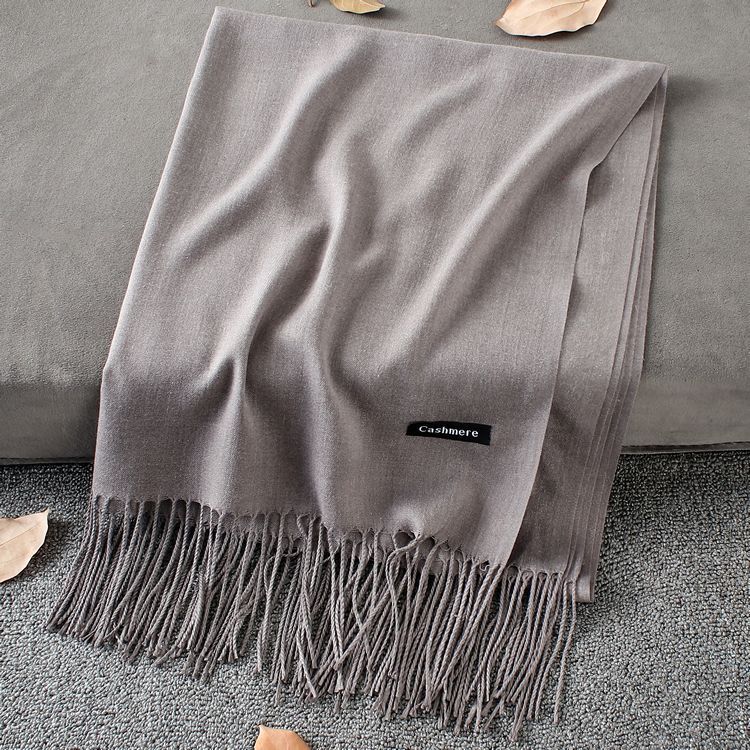 Fashion Simple Solid Color Tassel Scarf