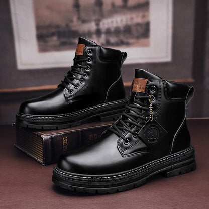Plus Size Vintage Leather Worker Boot