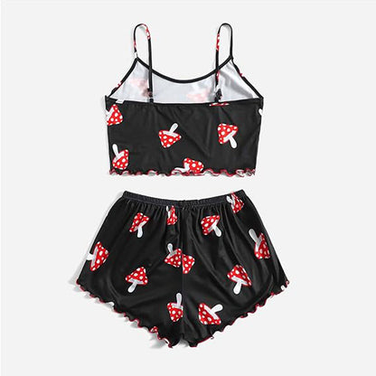 Sleeveless Vest Camisole Top Shorts Pajamas Homewear