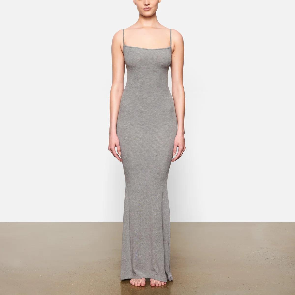 Skims Suspender Long Fishtail Skirt  Dress