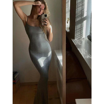 Skims Suspender Long Fishtail Skirt  Dress