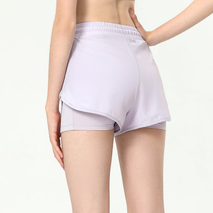 Fake Two-piece Sports Shorts For Women