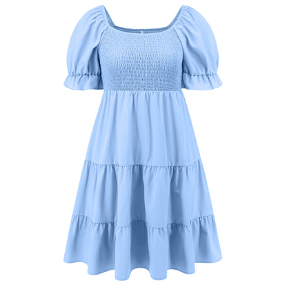 Sexy Ruffled Tiered Dress Slim-fit Temperament