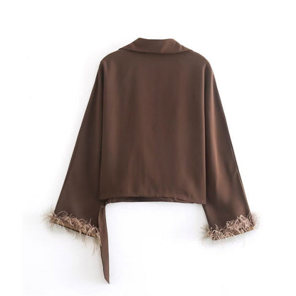 Short Silk Satin Shirt For Women