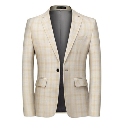 Men's Slim Fit  Small Check Blazer