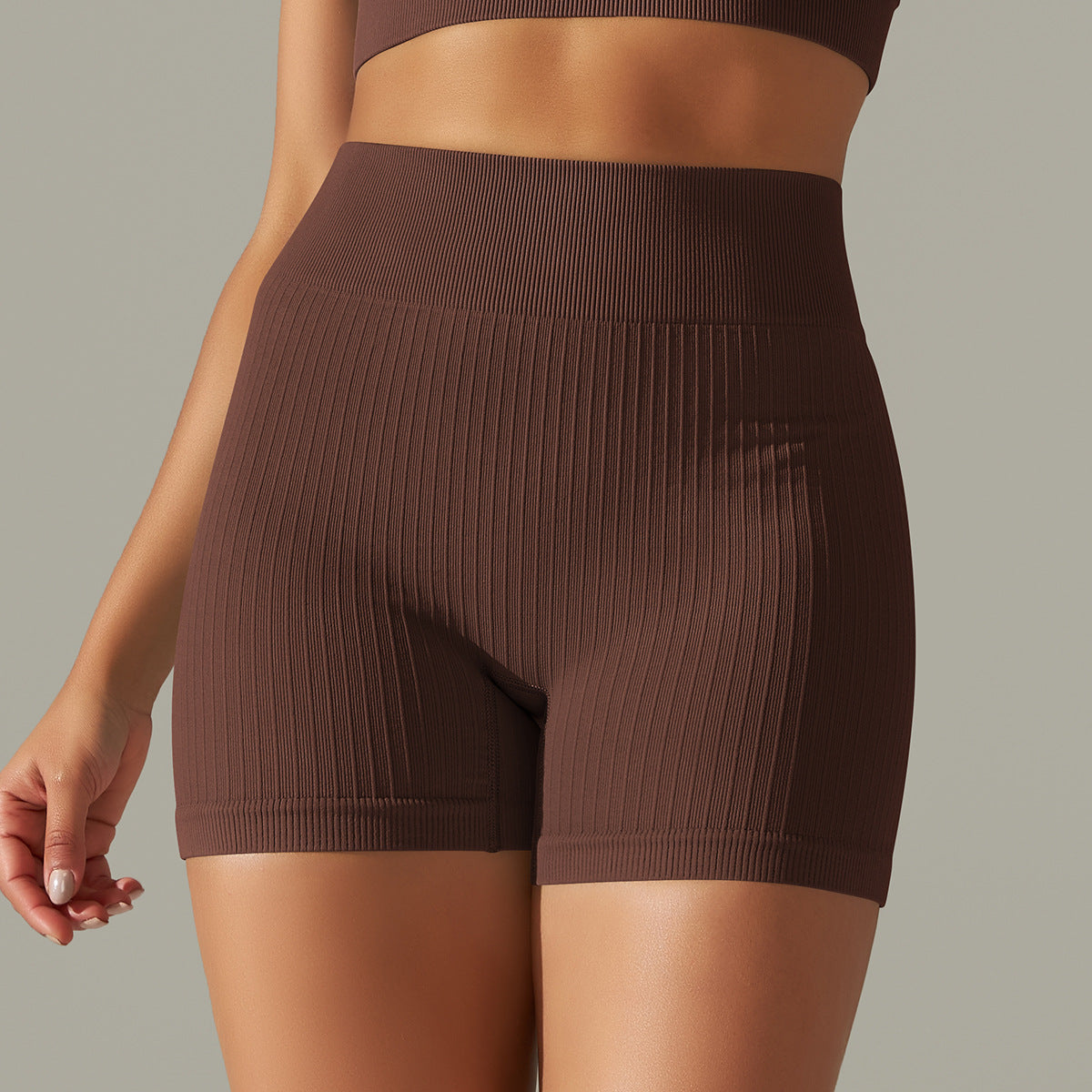 Seamless Thread Knitted Yoga Shorts Pants